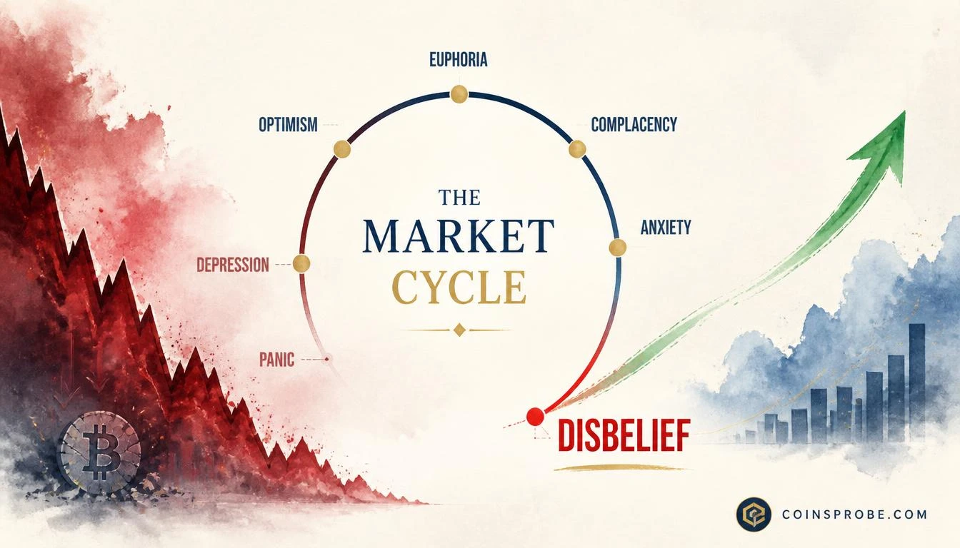 Is Crypto in the Disbelief Phase? What Market Cycle Psychology Says Now
