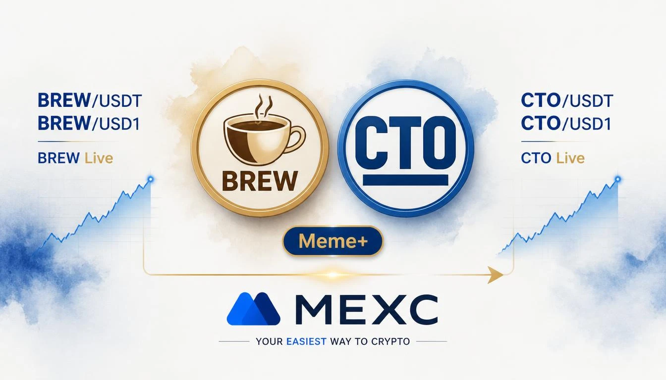 MEXC Lists $BREW and $CTO Under Meme+ Category — Both Tokens Now Live