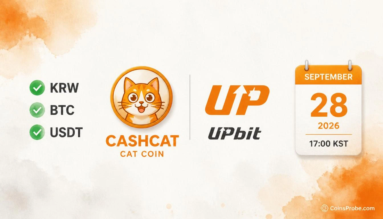 Cash Cat (CASHCAT) Lists on Upbit — KRW, BTC, and USDT Markets