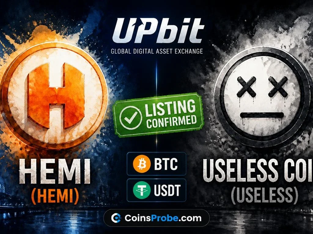 Upbit Lists Hemi (HEMI) and Useless Coin (USELESS) With BTC and USDT Trading Pairs
