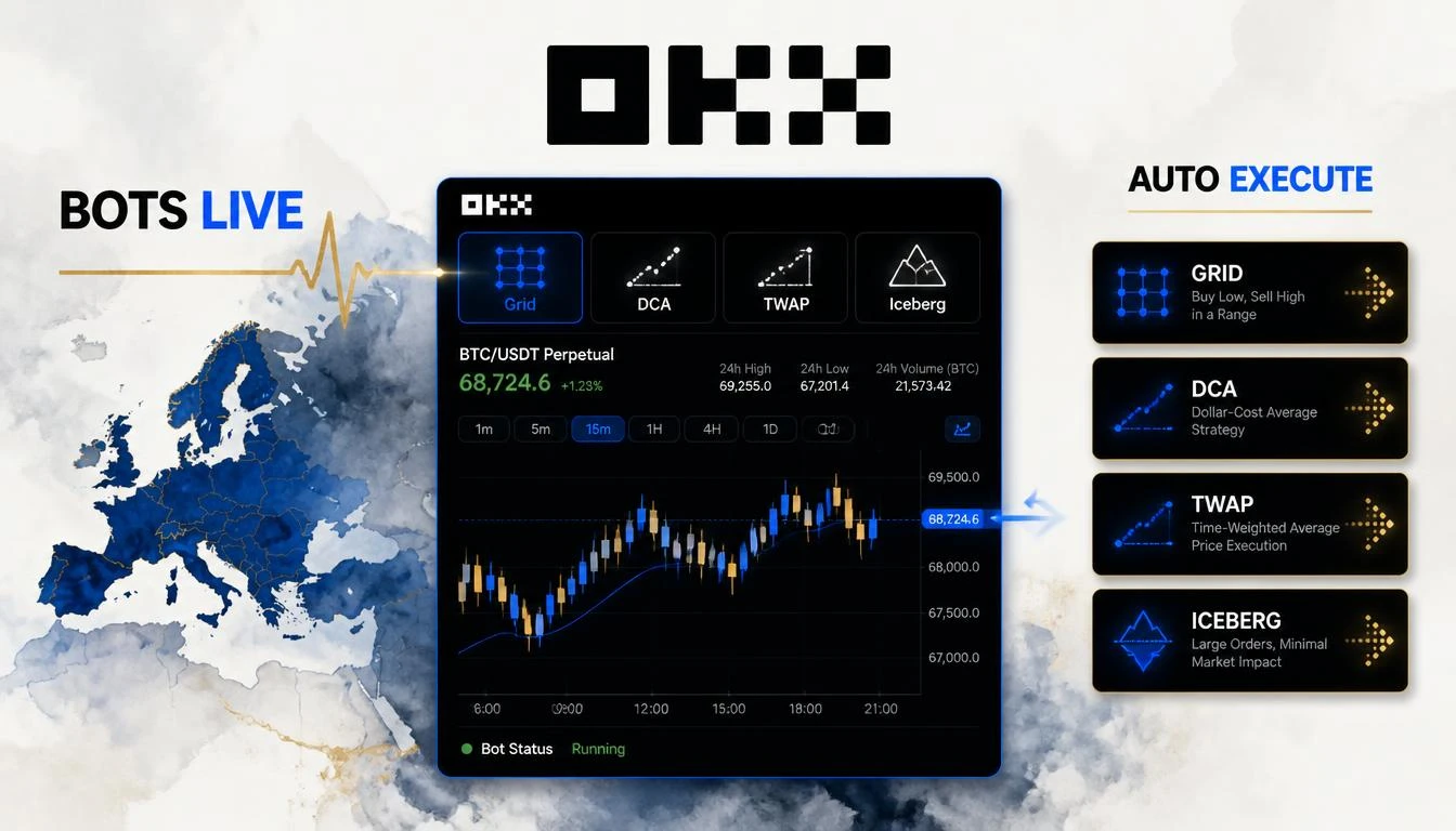 OKX Launches X-Perps Trading Bots in Europe — Grid, DCA, TWAP & Iceberg Now Live