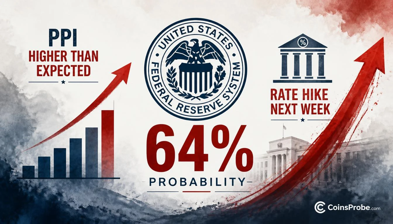 Fed Rate Hike Odds Surge to 64% After Hotter-Than-Expected PPI