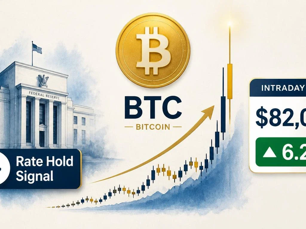 Bitcoin Hits $82,016 — Fed Governor Waller's Dovish Remarks Trigger 6.2% Surge