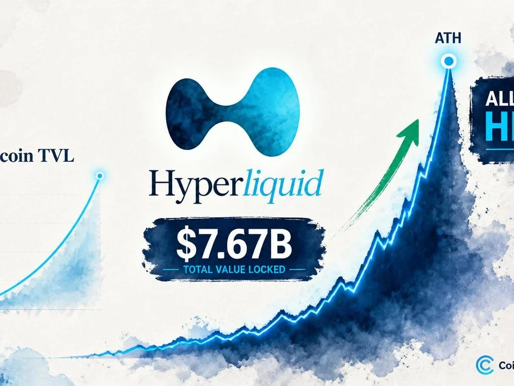 Hyperliquid Stablecoin TVL Hits $7.67B All-Time High
