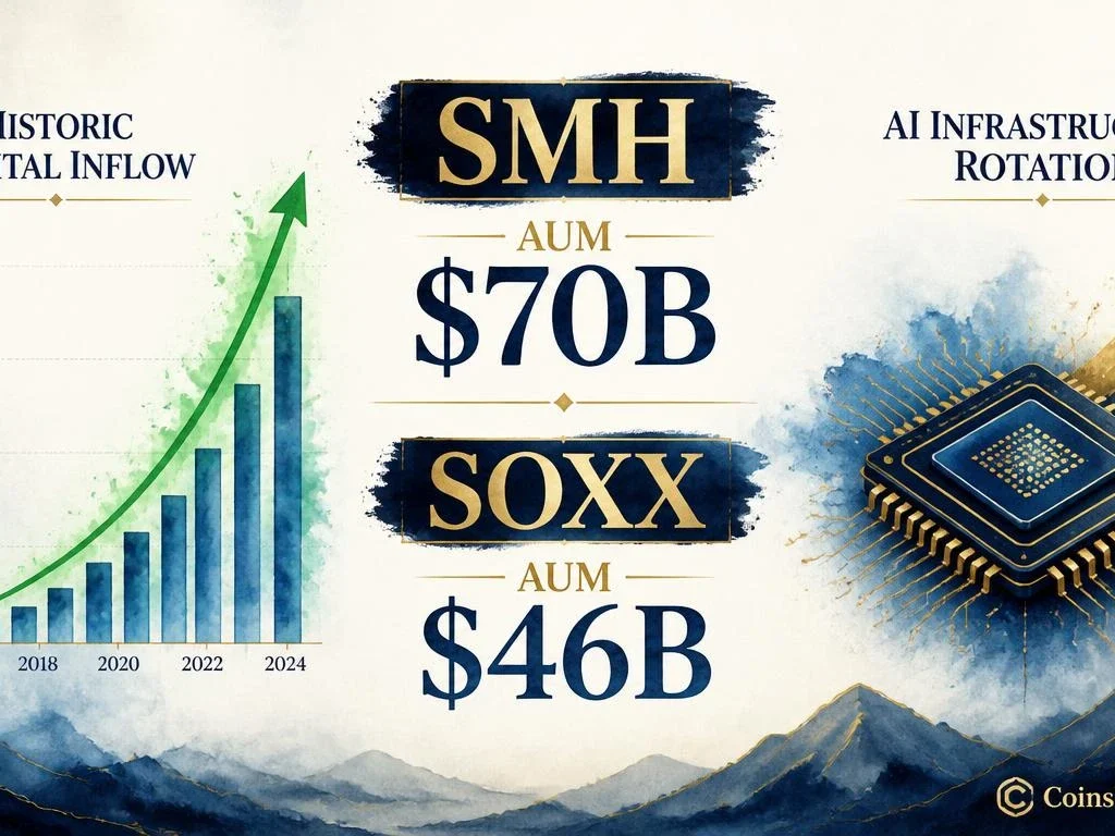 Semiconductor ETFs Hit Historic AUM: SMH at $70B, SOXX at $46B