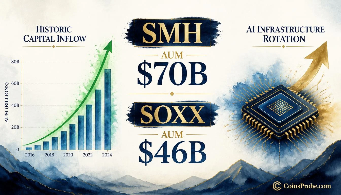 Semiconductor ETFs Hit Historic AUM: SMH at $70B, SOXX at $46B