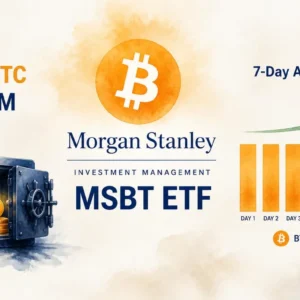 Morgan Stanley’s MSBT ETF Pulls 487.13 BTC ($38.45M) in Seven Days via Coinbase Prime