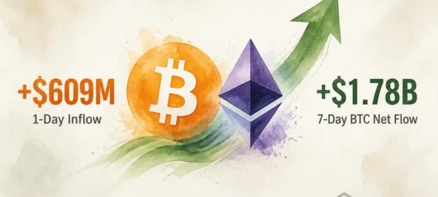 Bitcoin ETFs Add $609M in One Day — 7-Day Net Tops $1.78B