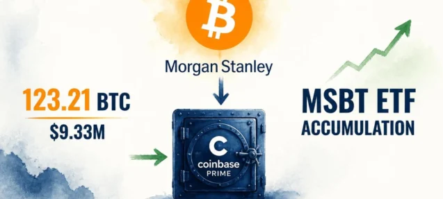Morgan Stanley’s MSBT ETF Adds 123.21 BTC ($9.33M) via Coinbase Prime