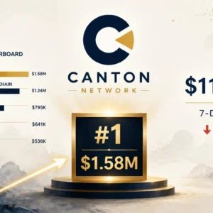Canton Ranks #1 in Global 24-Hour Fees at $1.58M — Ahead of Robinhood Chain, Tron, and Solana