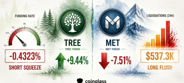 Why Is TREE Up 9.44% While MET Drops 7.51%? Coinglass Data Explains Both