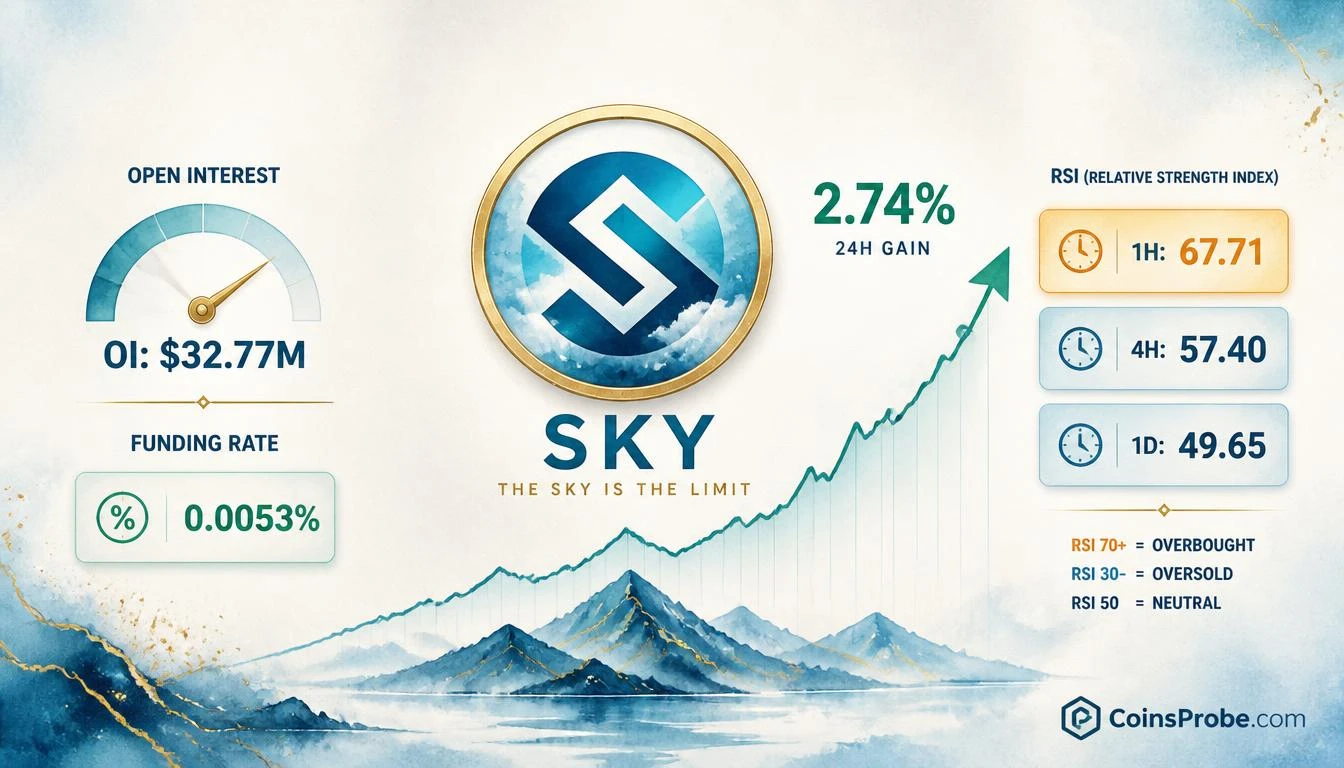 SKY Rises 2.74% With $32.77M Open Interest — What the Derivatives Data Says