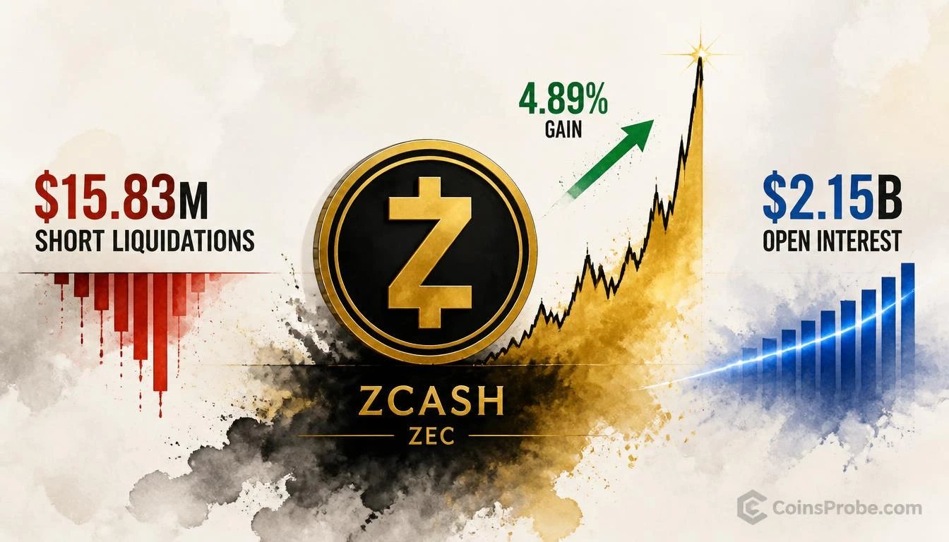 Why Is Zcash (ZEC) Up 4.89% Today? $2.15B Open Interest and $15.83M in Liquidations Tell the Story