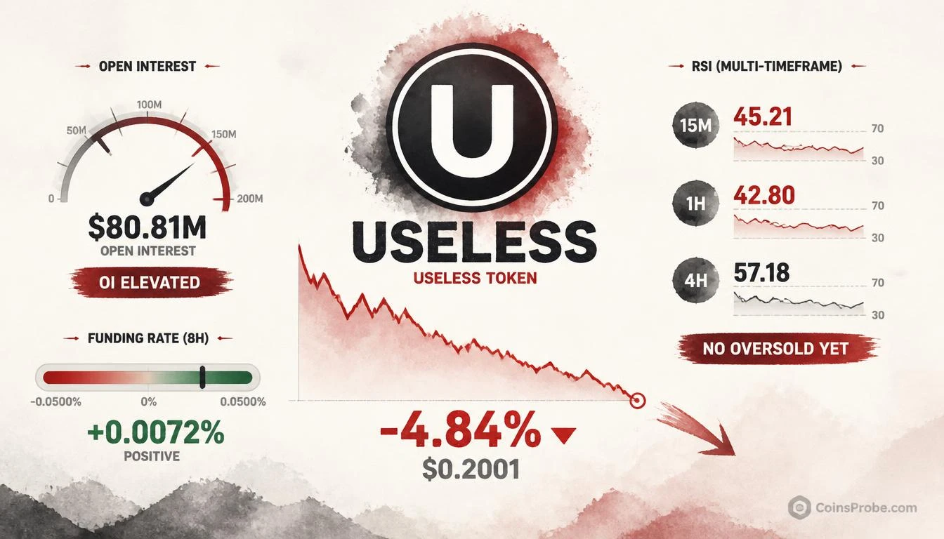 Why Is USELESS Dropping 4.84%? Open Interest, Funding Rate, and RSI Signal Explained