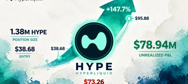 Smartestmoney.hl’s 1.38M HYPE Long Hits $79M Unrealized Profit