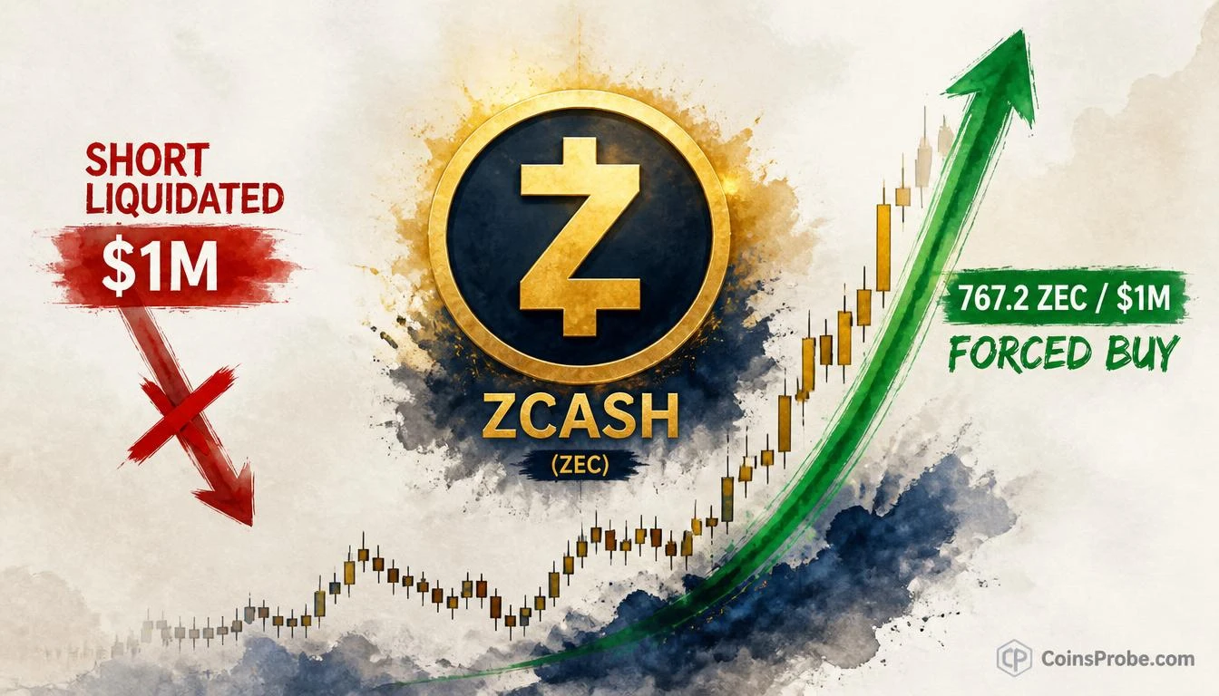 Zcash (ZEC) Pumps as $1M Short Gets Liquidated — What Happened
