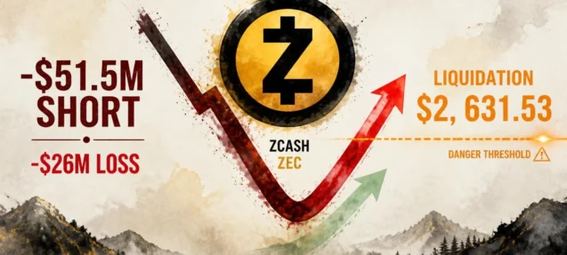 ZEC Short Seller Down $26M as Garrett Jin Holds $51.5M Position