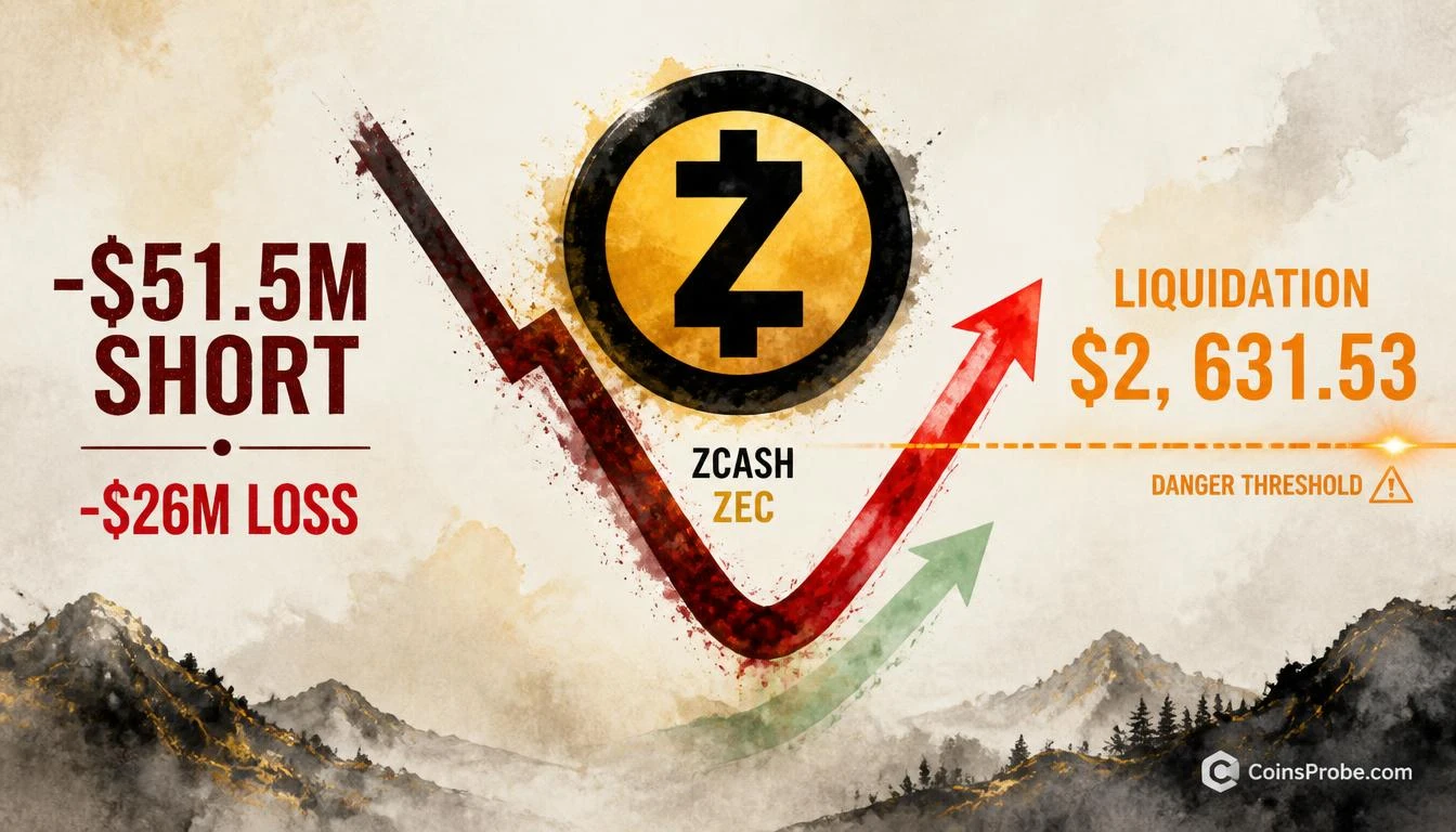 ZEC Short Seller Down $26M as Garrett Jin Holds $51.5M Position