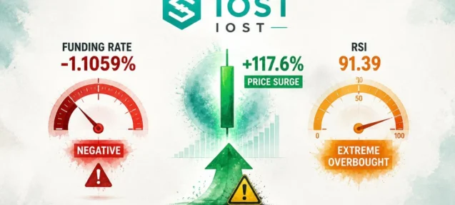 Why Is IOST Up 117% in 24 Hours? Extreme Funding Rate and Liquidation Data Explained