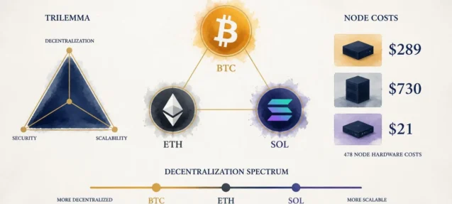 Glassnode & ARK Invest Joint Report Ranks BTC, ETH, SOL on Blockchain Trilemma
