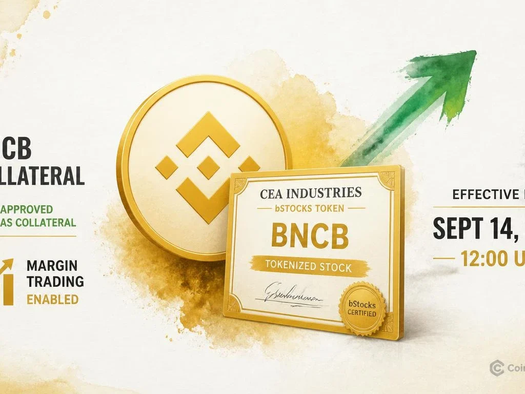 Binance Adds CEA Industries (BNCB) bStocks Token as Margin Collateral — Effective September 14