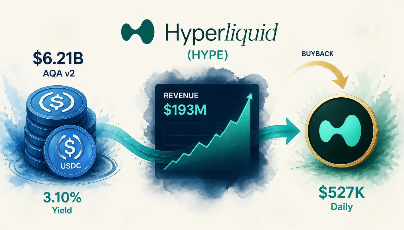 Hyperliquid AQA v2 Wallet Holds $6.21B USDC — $193M Annualized Revenue Estimated