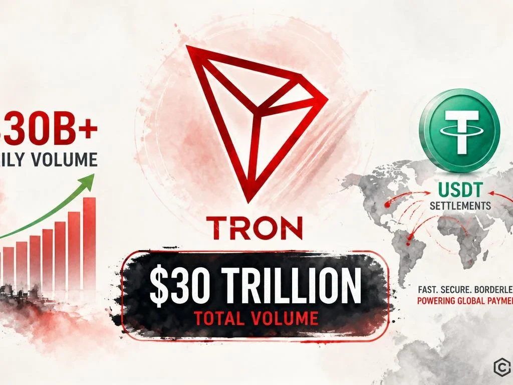 Tron Surpasses $30 Trillion in Total Transaction Volume