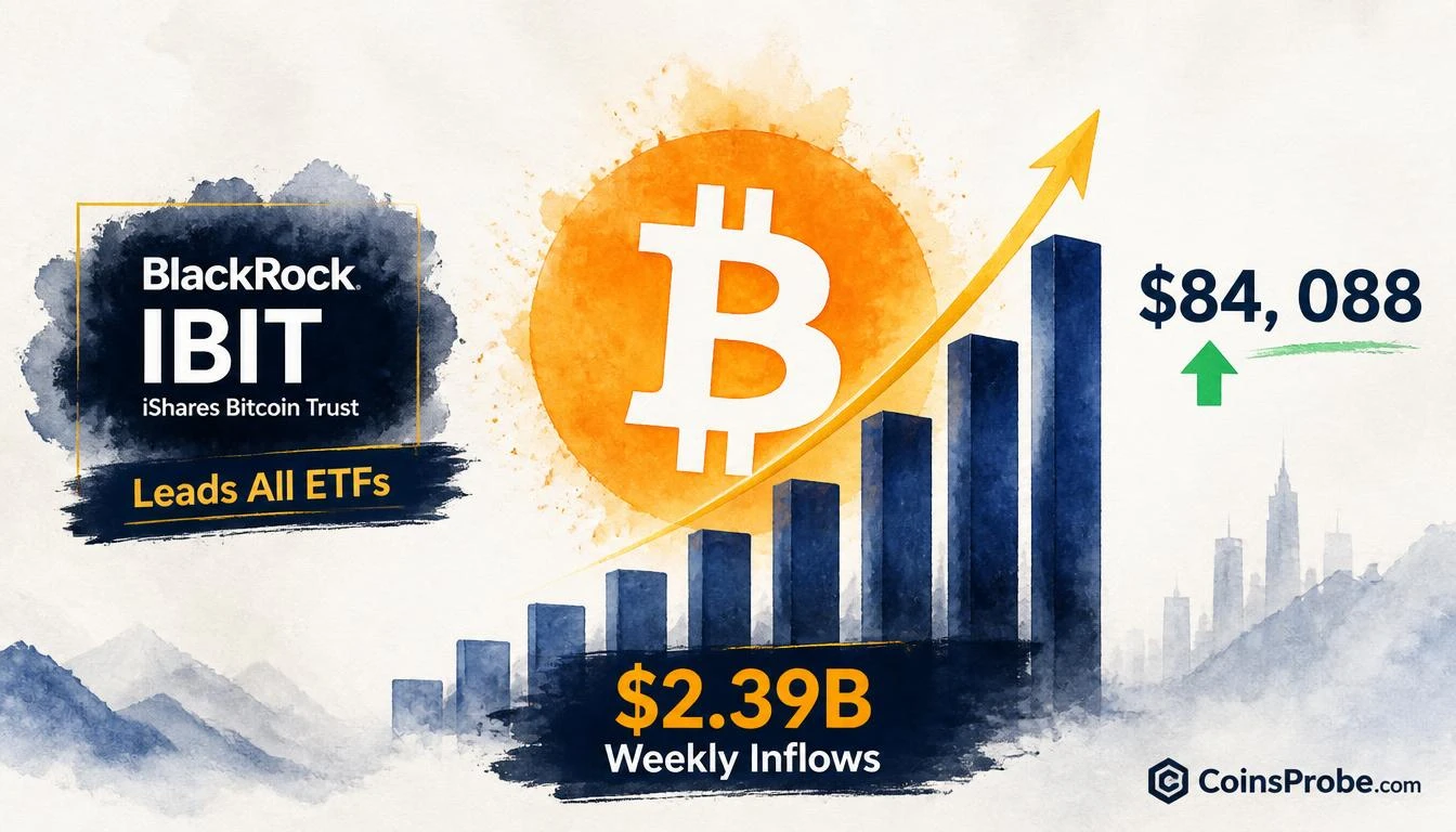 Bitcoin ETFs Pull $2.39B in Weekly Inflows — BlackRock IBIT Leads the Charge