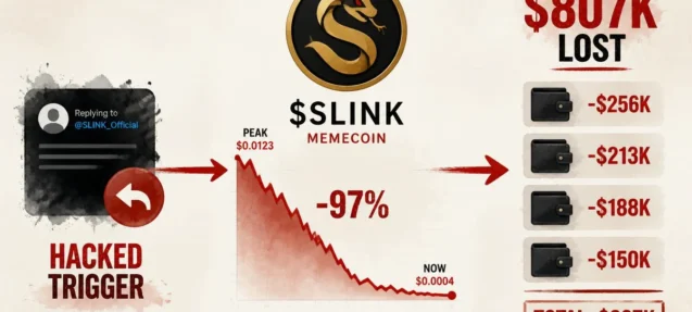 $SLINK Memecoin Collapses 97% After Elon Reply — Four Traders Lose $807K