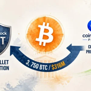 BlackRock’s IBIT Absorbs 3,750 BTC Worth $316M from Coinbase Prime