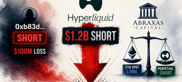 Abraxas Capital’s Hyperliquid Shorts Hits $1.2B With $100M Unrealized Loss