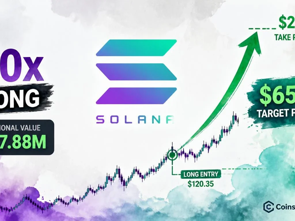 SOL Trader Sits on $23M Unrealized Gain From $67.88M 20x Long