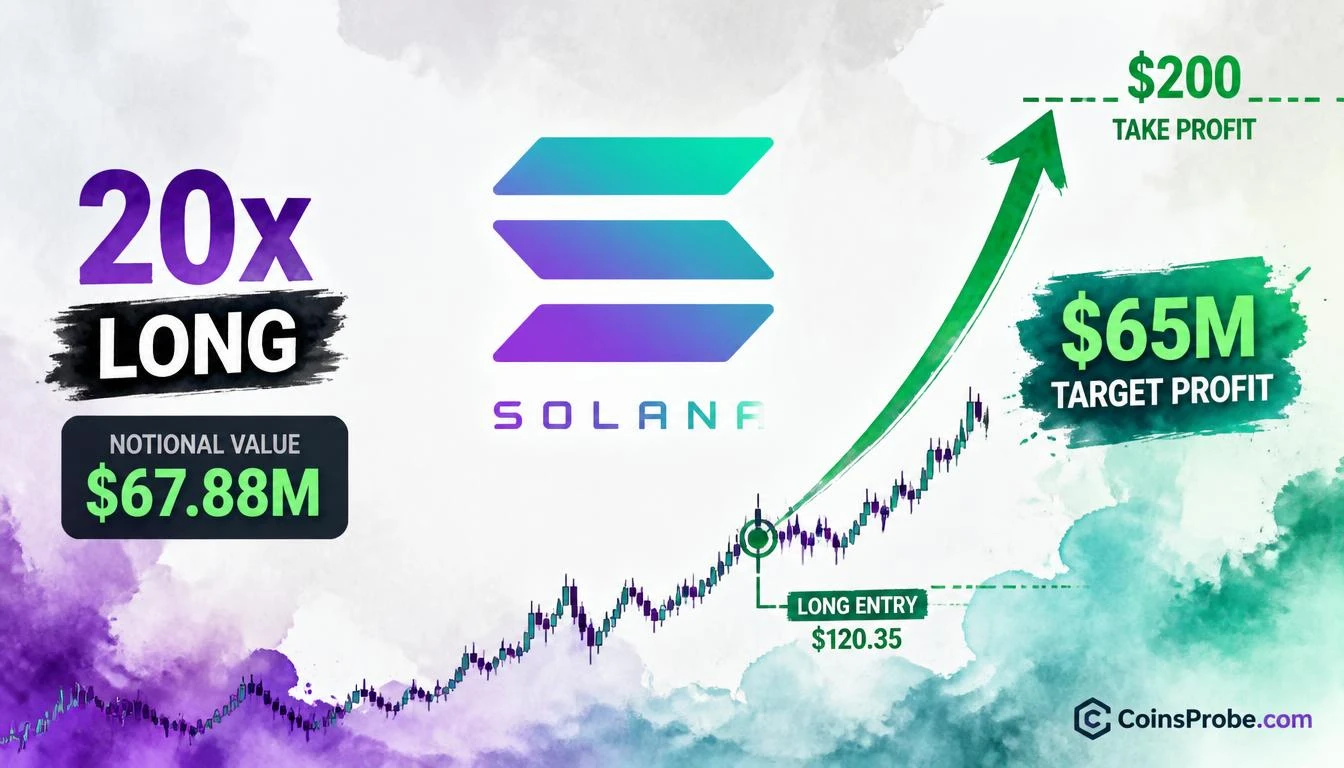 SOL Trader Sits on $23M Unrealized Gain From $67.88M 20x Long