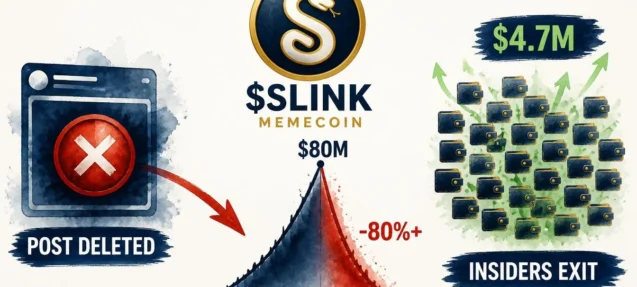 $SLINK Hits $80M MC Then Crashes 80%+ — 30+ Insider Wallets Net $4.7M at 1,200x
