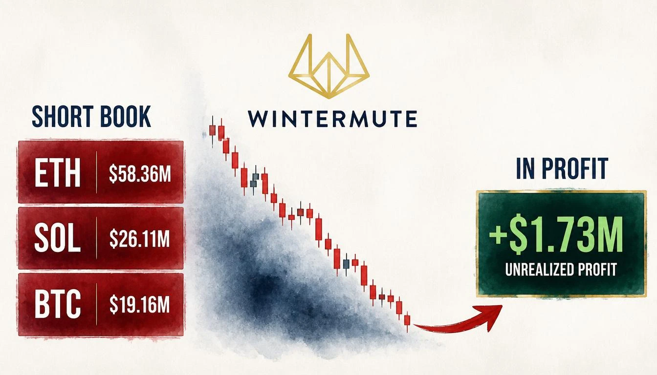 Wintermute’s $149.2M Short Book Turns Profitable — ETH, SOL, BTC Positions Up $1.73M