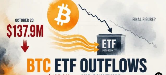 Bitcoin ETF Outflows Hit $137.9M on Oct 23 — Final Figure May Be Far Higher