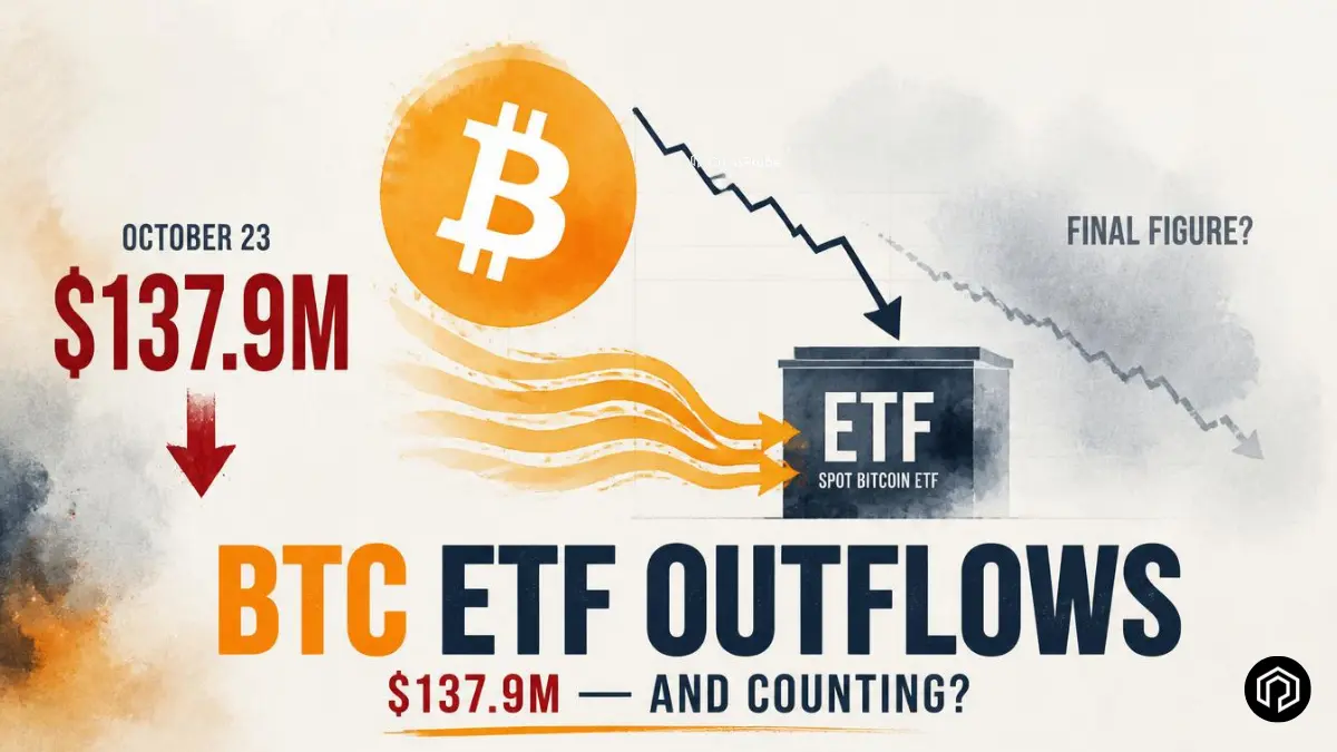 Bitcoin ETF Outflows Hit $137.9M on Oct 23 — Final Figure May Be Far Higher