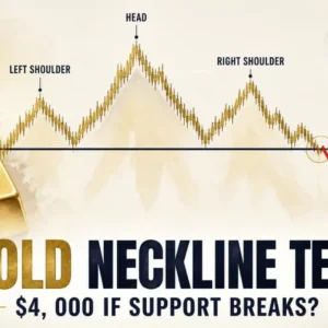 Gold’s Head and Shoulders Tests Neckline — $4,000 in Focus If Support Breaks