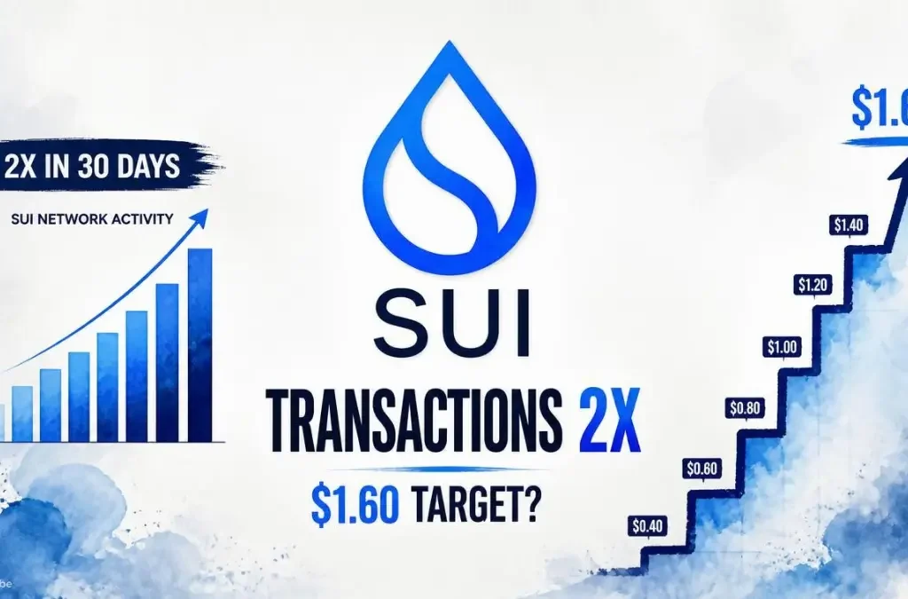 SUI Daily Transactions Doubles in 30 Days as Stair-Step Pattern Targets $1.60