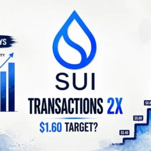 SUI Daily Transactions Doubles in 30 Days as Stair-Step Pattern Targets $1.60