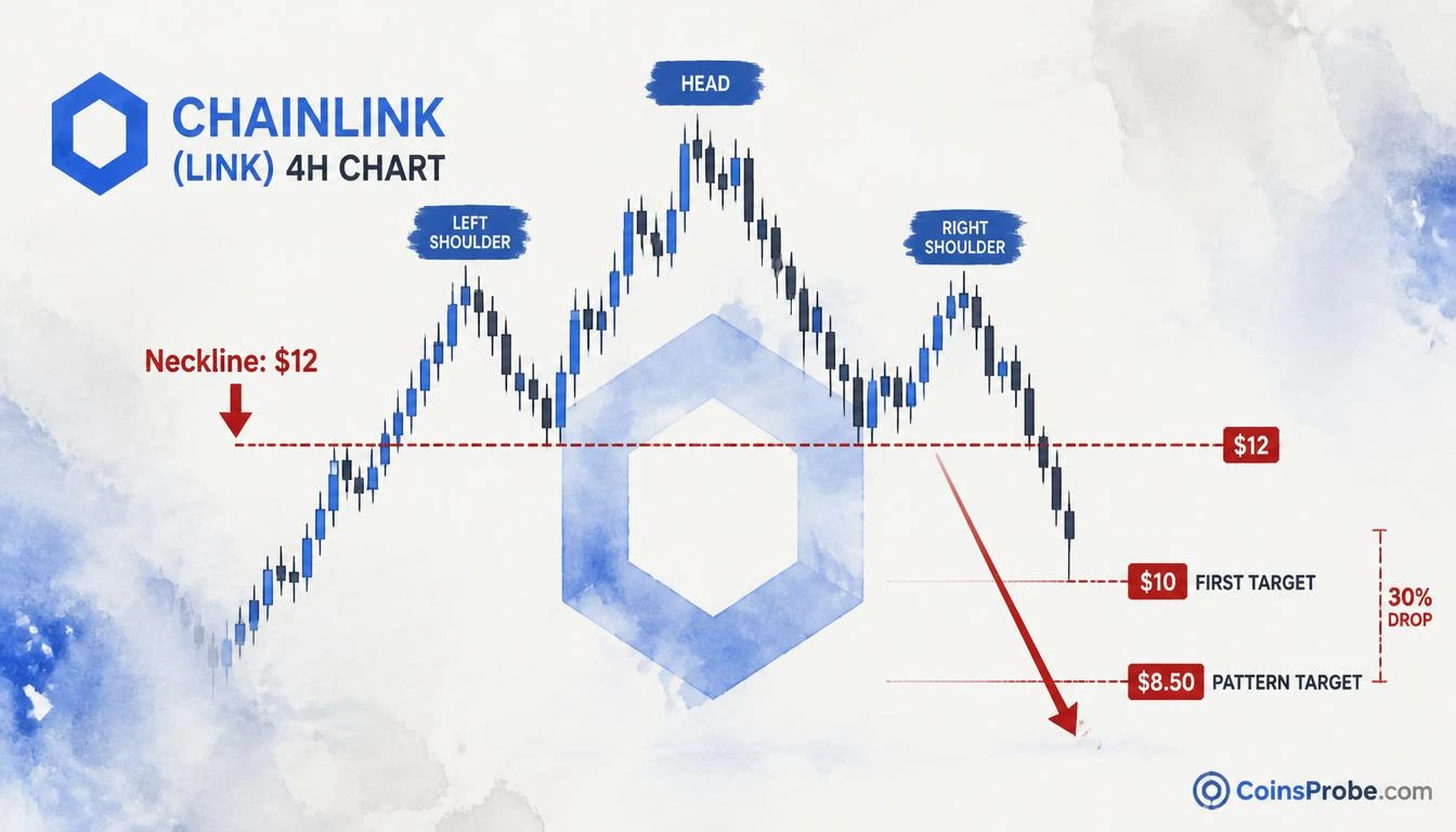 Chainlink Head-and-Shoulders on 4H Chart — $12 Is the Line, $8.50 Is the Target