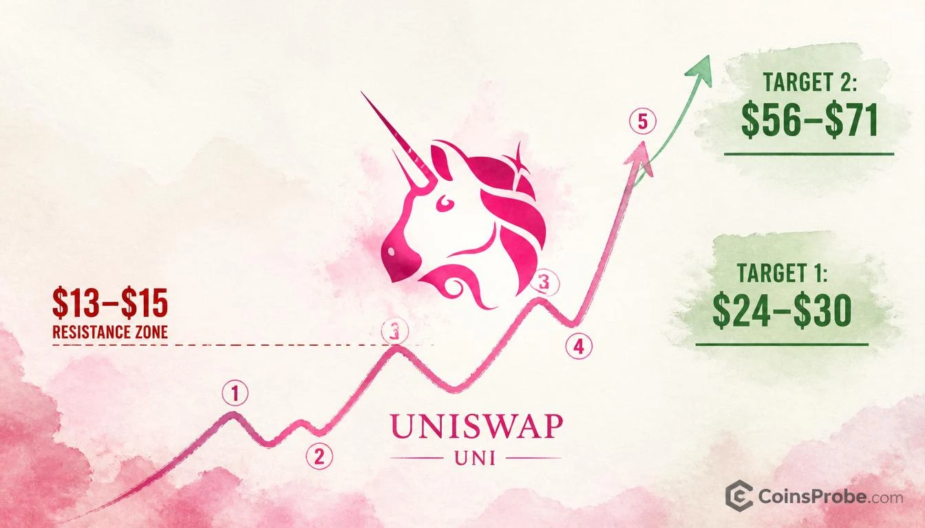 UNI Macro Chart: Resistance at $13–$15, Targets at $24–$30 and $56–$71