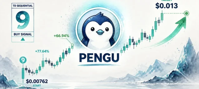 PENGU Prints TD Sequential Buy Signal — Last Three Led to +78% and +67% Rallies