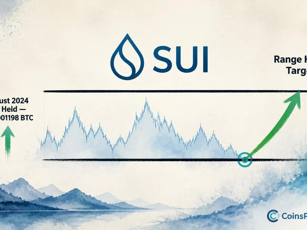 SUI/BTC Holds August 2024 Low — Range High Is Now the Target