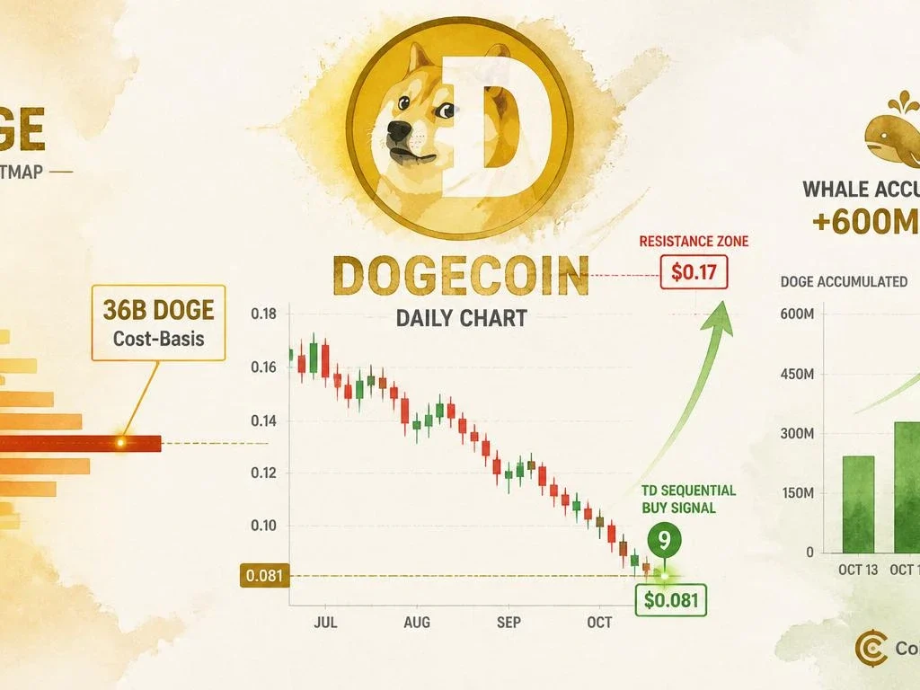 Dogecoin Prints Three Converging Buy Signals at $0.081 Support