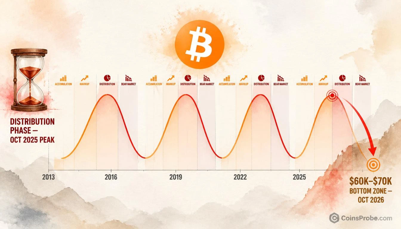 Bitcoin Fractal Cycle Flags Distribution Phase — Oct 2026 Bottom Projected