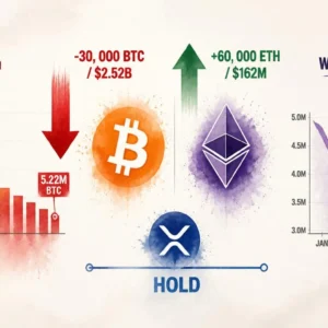 Bitcoin Whales Dump $2.52B While ETH and XRP Whales Hold Firm