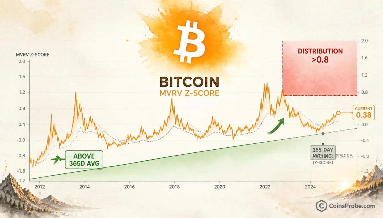 Bitcoin MVRV Z-Score Holds Above 365-Day Average — Structure Still Favors Upside