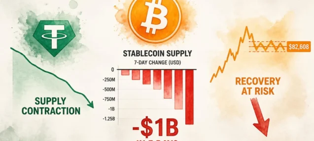 USDT Supply Shrinks $1B as Bitcoin’s Recovery Faces a Liquidity Test