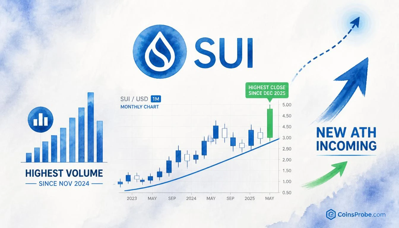SUI Prints Highest Monthly Close Since Dec 2025 — ATH Signal Flashes